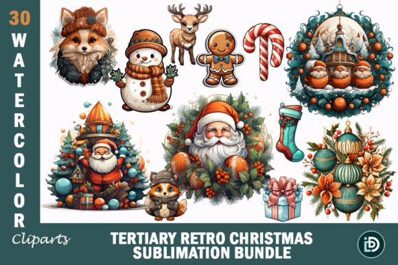 Download Tertiary Retro Christmas Bundle - Premium Resources