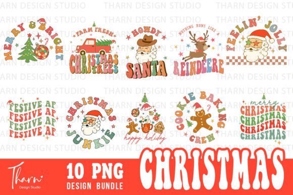 Download Retro Christmas Bundle Sublimation PNG - Premium Resources