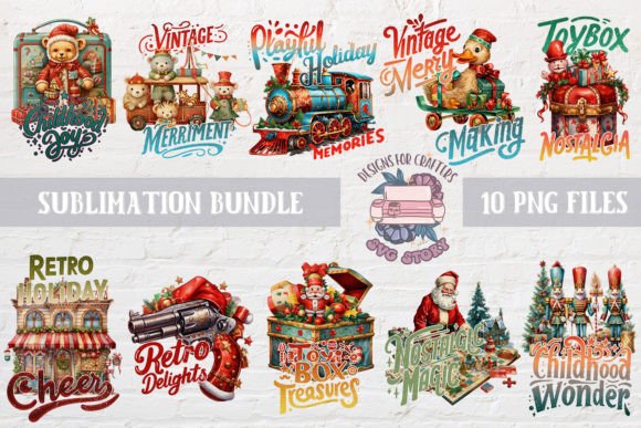 Download Retro Christmas Bundle PNG Sublimation - Premium Resources