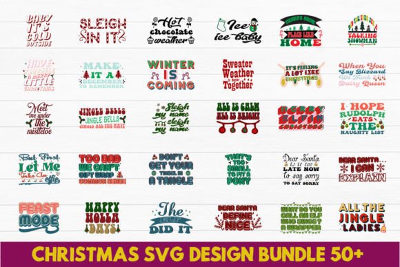 Download Retro Christmas Bundle.Christmas Svg - Premium Bundle