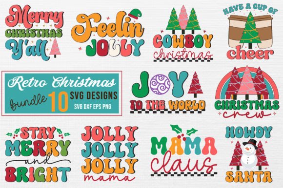Download Retro Christmas Bundle,Svg Bundle - Premium Resources